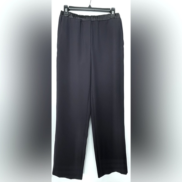 NWOT - EMPORIO ARMANI Navy Blue Suit Elastic Waist Pants - IT 42 / FR 38 / US 4 - Picture 1 of 3